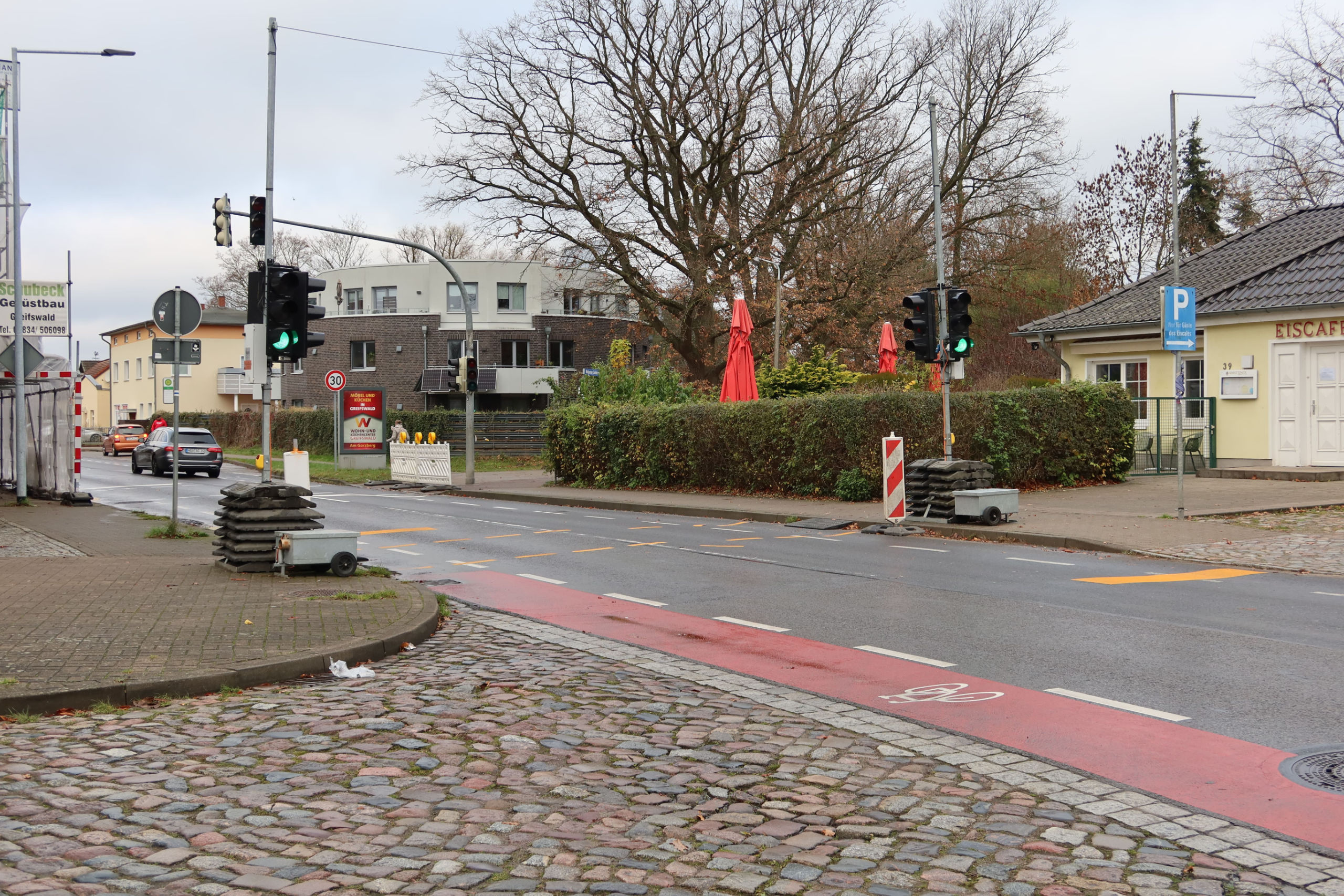 Baustellenampel an Kreuzung